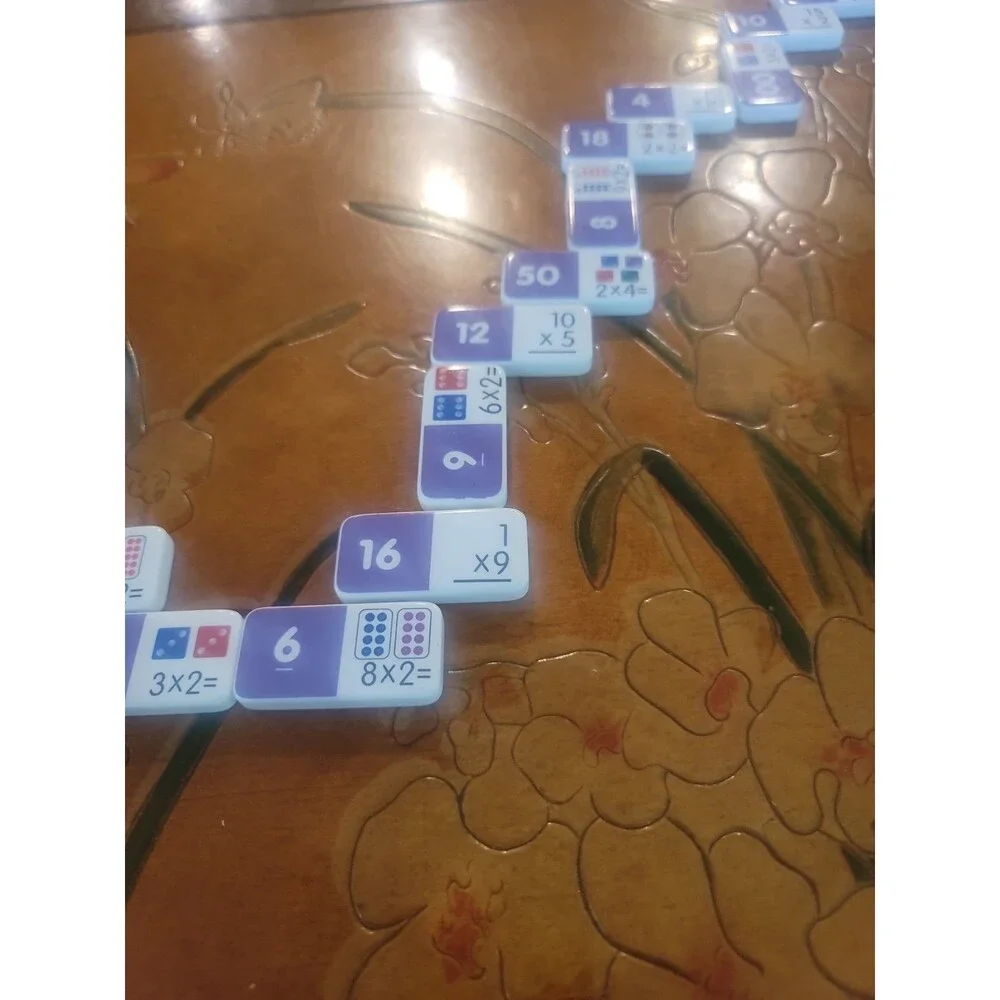 Junior Learning Multiplication Dominoes Math Game 28 Pieces Ages 7+ Homeschool